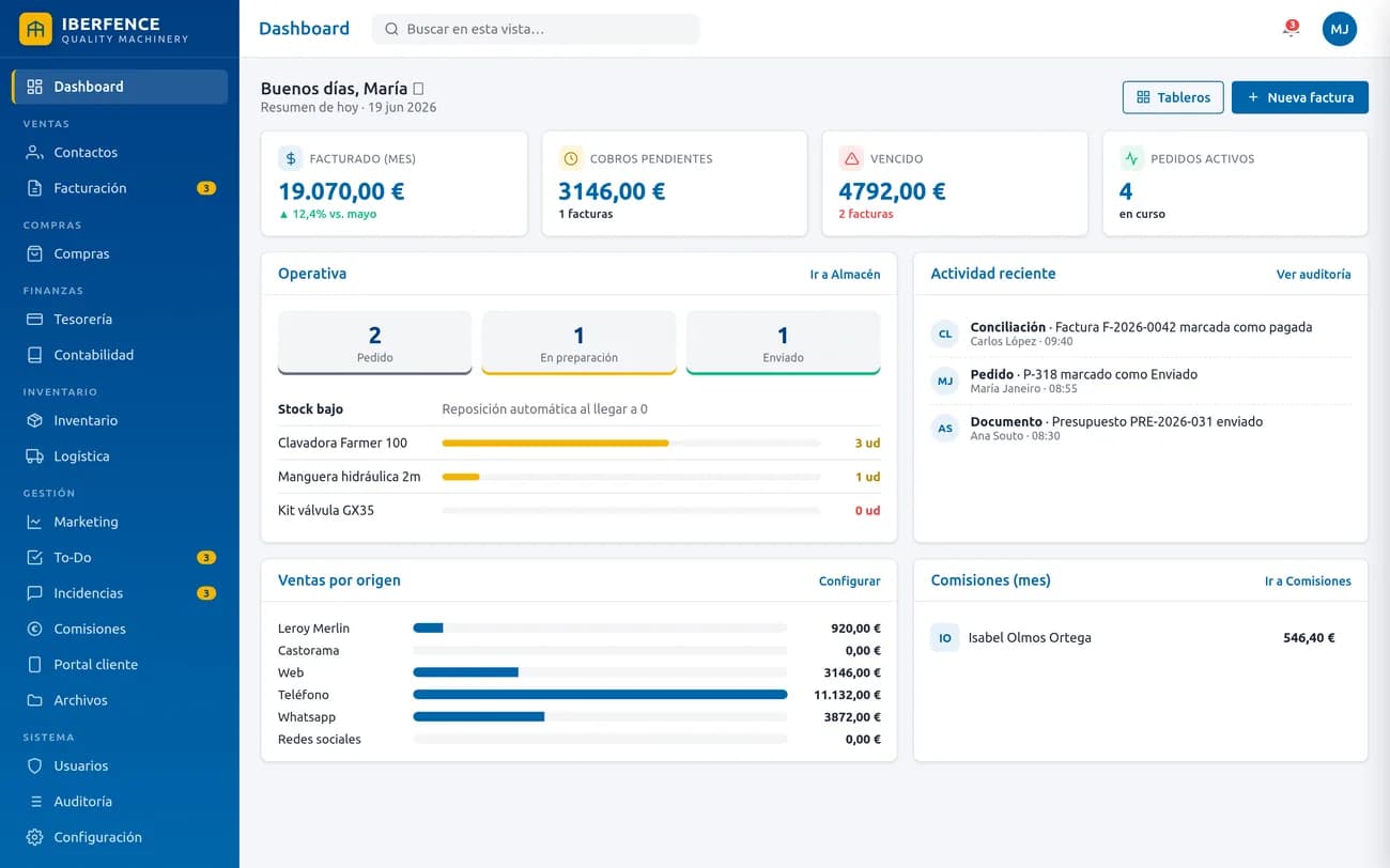 A custom ERP platform built by BlueGo Solutions